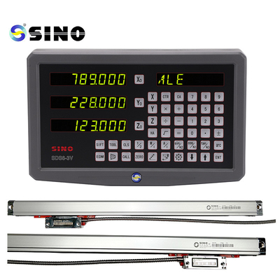 Pembacaan Digital SINO Abu-abu DRO 3 Axis 1um Glass Linear Scale Meter