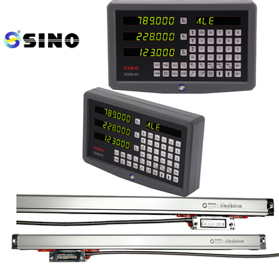 SINO SDS6-3V Pembacaan Digital DRO 3 Axis 1um Glass Linear Scale Meter Mesin Bubut