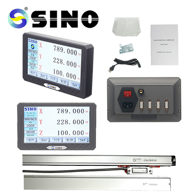 SINO SDS200S 3 Axis LCD Layar Sentuh Penuh Kit Pembacaan Digital DRO Grating Ruler Rotary Encoder