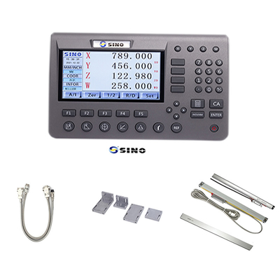4 Axis SINO SDS 200 Metal LCD Digital Readout System 285x195x53cm Dengan Linear Encoder Untuk Lathe