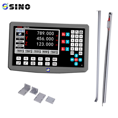 Set Lengkap SINO 3 Axis Dro Digital Reading Metal Case Untuk Mesin Lathe Milling KA-300 Skala Kaca Linear