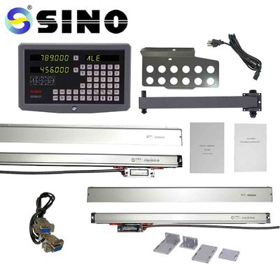 SINO Metal LED Digital Readout Kits Dua Penggaris Linier Untuk Mesin Penggilingan