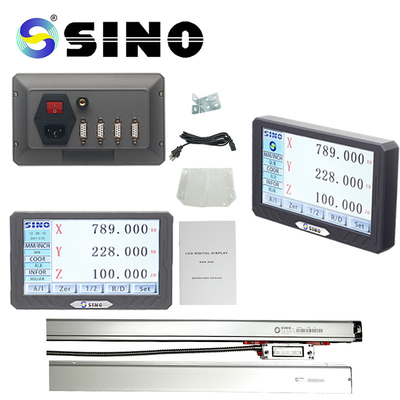 Tiga sumbu Digital LCD Membaca Tampilan SINO SDS200S Linear Optical Encoder
