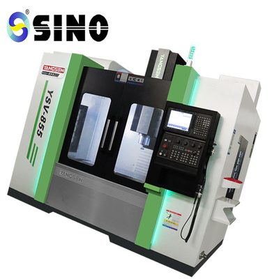 SINO YSV 855 3 Axis Cnc Milling Machine Pengeboran Pemotong Pusat Mesin Vertikal Presisi Tinggi