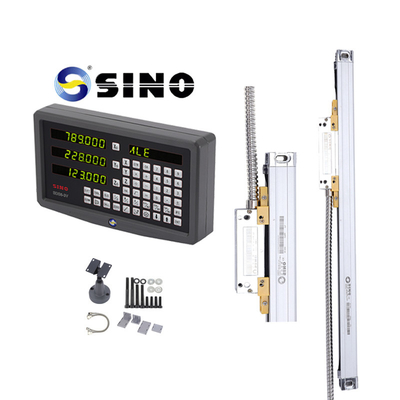 Operasi alat mesin penggilingan SINO KA Linear Glass Grating Ruler dengan SDS6-3V Digital Display