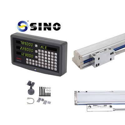 SDS6-3V Digital Display Dan SINO KA Linear Glass Grating Ruler Untuk Membantu Dalam Penggilingan Dan Operasi Mesin Alat