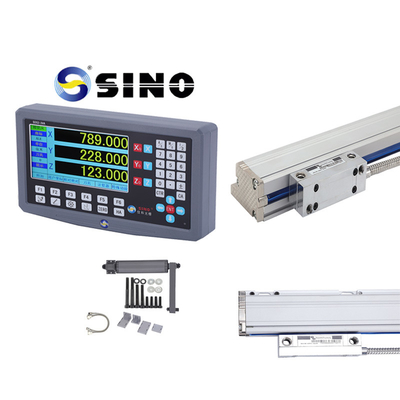 Gray 240V Tiga sumbu Digital Membaca TTL Input Signal Untuk Mesin Milling Lathe