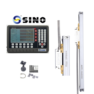 Full Set Glass Linear Scale Encoder Sensor Untuk Milling Lathe Dengan 4 Axis LCD Digital Reading