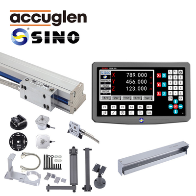 Untuk digunakan dengan mesin penggilingan, SDS6-3VA 3 Axis Dro Digital Readout Display dengan Skala Kaca Linear Encoder Grating
