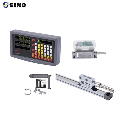 Pembacaan Digital SINO SDS 2-3MS 2 Sumbu Logam LCD Penuh Untuk Mesin Penggilingan DRO Resolusi 0.005mm Praktis Dengan Encoder Linear