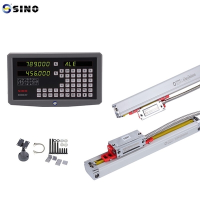 SINO SDS6-2V DRO 2 Axis Digital Reading Dengan Metal LED Kits Dua Linear Encoder Ruler Untuk Mesin Milling Lathe