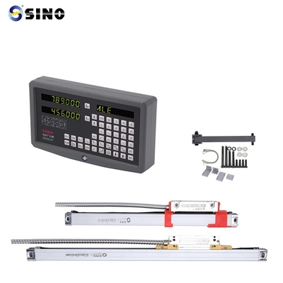 SINO SDS6-2V DRO 2 Axis Digital Reading Dengan Metal LED Kits Dua Linear Encoder Ruler Untuk Mesin Milling Lathe