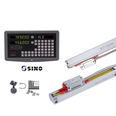 Sistem Pembacaan Digital CE SDS6-2V 2 Sumbu SINO Dengan Tampilan LED Encoder Linear Untuk Mesin Bubut Penggilingan