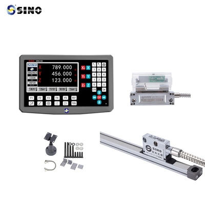 SINO SDS6-3VA 3-Axis Milling Lathe Grinder Dengan Digital Reading SiNO RS422 DRO Linear Scale Optical Encoder