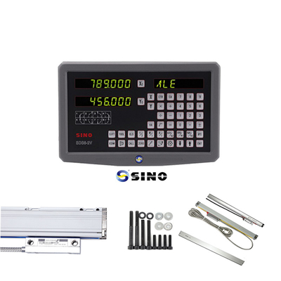 SINO SDS6-2V Digital Reading Metal LED Digital Reading 2 Axis DRO Kits 60Hz Untuk Mesin Penggilingan