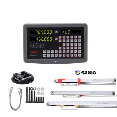 2 Axis Digital Reading SINO SDS6-2V DRO Dengan Metal LED Kits Dua Linear Ruler Untuk Milling Machine