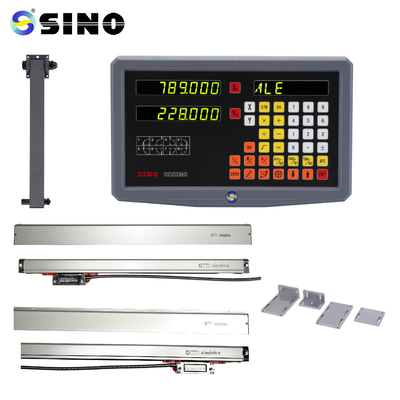 SINO TTL RoHS 2 Axis Digital Readout SDS2MS Untuk Mesin Bubut, Sistem Pengukuran DRO Multifungsi Dengan Encoder Linear