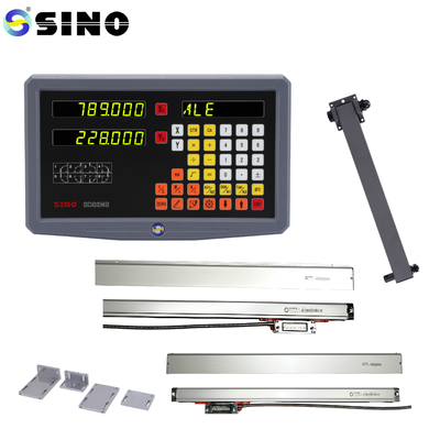 Sistem Pembacaan Digital 3-Sumbu DRO SINO SDS2-3MS Penggaris Linear Kaca Untuk Mesin Bubut Penggilingan