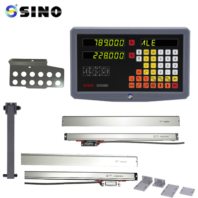 Sistem Pembacaan Digital 3-Sumbu DRO SINO SDS2-3MS Penggaris Linear Kaca Untuk Mesin Bubut Penggilingan