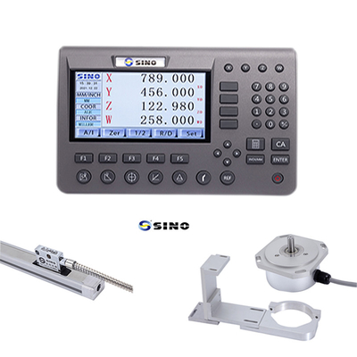SINO Digital Readout System 3 Axis SDS200 DRO Metal LCD Dengan Glass Linear Encoder Kit Untuk Mesin Milling