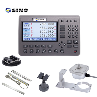 SINO Digital Readout System 3 Axis SDS200 DRO Metal LCD Dengan Glass Linear Encoder Kit Untuk Mesin Milling