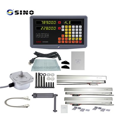 SINO 2-Axis Lathe Digital Readout System SDS2MS AC 100-240V Multifungsi Dengan Skala Linear Untuk Mesin Lathe Dan Milling
