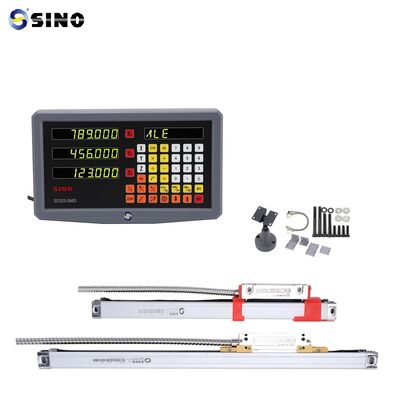 Pembacaan Digital Sinyal TTL SINO SDS2-3MS DRO 3-Axis dengan Set Skala Encoder Linear Kaca untuk Mesin Milling