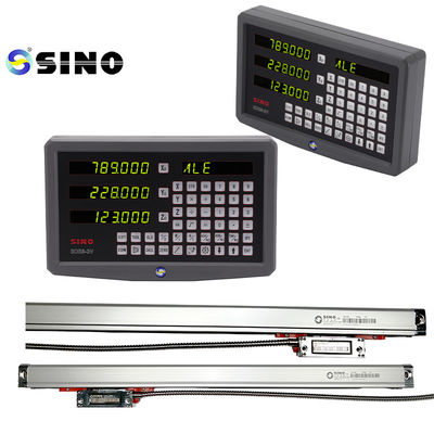 Harga bagus SINO SDS6-3V Gray Pembacaan Digital Kit DRO 3 Axis 1um Glass Linear Scale Meter Mesin Penggilingan on line
