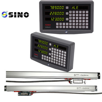 Harga bagus SINO SDS6-3V Pembacaan Digital DRO 3 Axis 1um Glass Linear Scale Meter Mesin Bubut on line