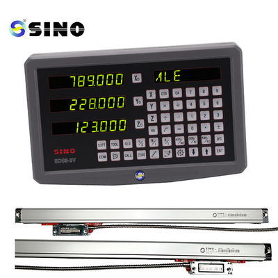 Harga bagus SINO SDS6-3V Kaca Skala Linear Meter Mesin Lathe Dengan Digital Membaca DRO 3 Axis 1um on line