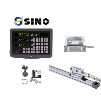 Harga bagus SINO SDS6-3V Glass Linear Scale Meter Mesin Lathe Digital Reading DRO 3 Axis 1um on line