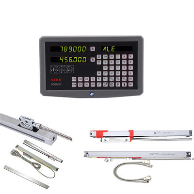 Harga bagus SDS6-2V SINO Digital Reading System Dro 2 Axis Dengan Glass Linear Scale Ruler Untuk Lathe Mill on line