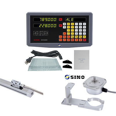 Pembacaan Tampilan Optik 2-Sumbu SINO Dengan Encoder Linear, Panjang 70-1020mm, Untuk Mesin Penggilingan, Mesin Bubut, Mesin Bor