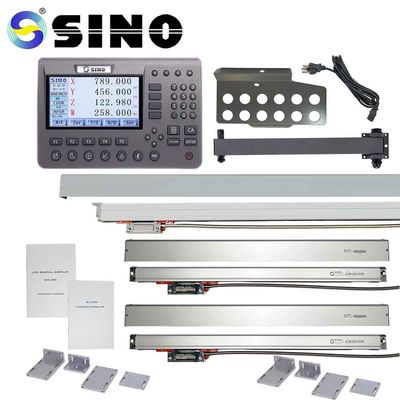 Harga bagus 3 Axis Metal LCD Milling Machine DRO Dengan Penggaris Linear 0,005mm on line